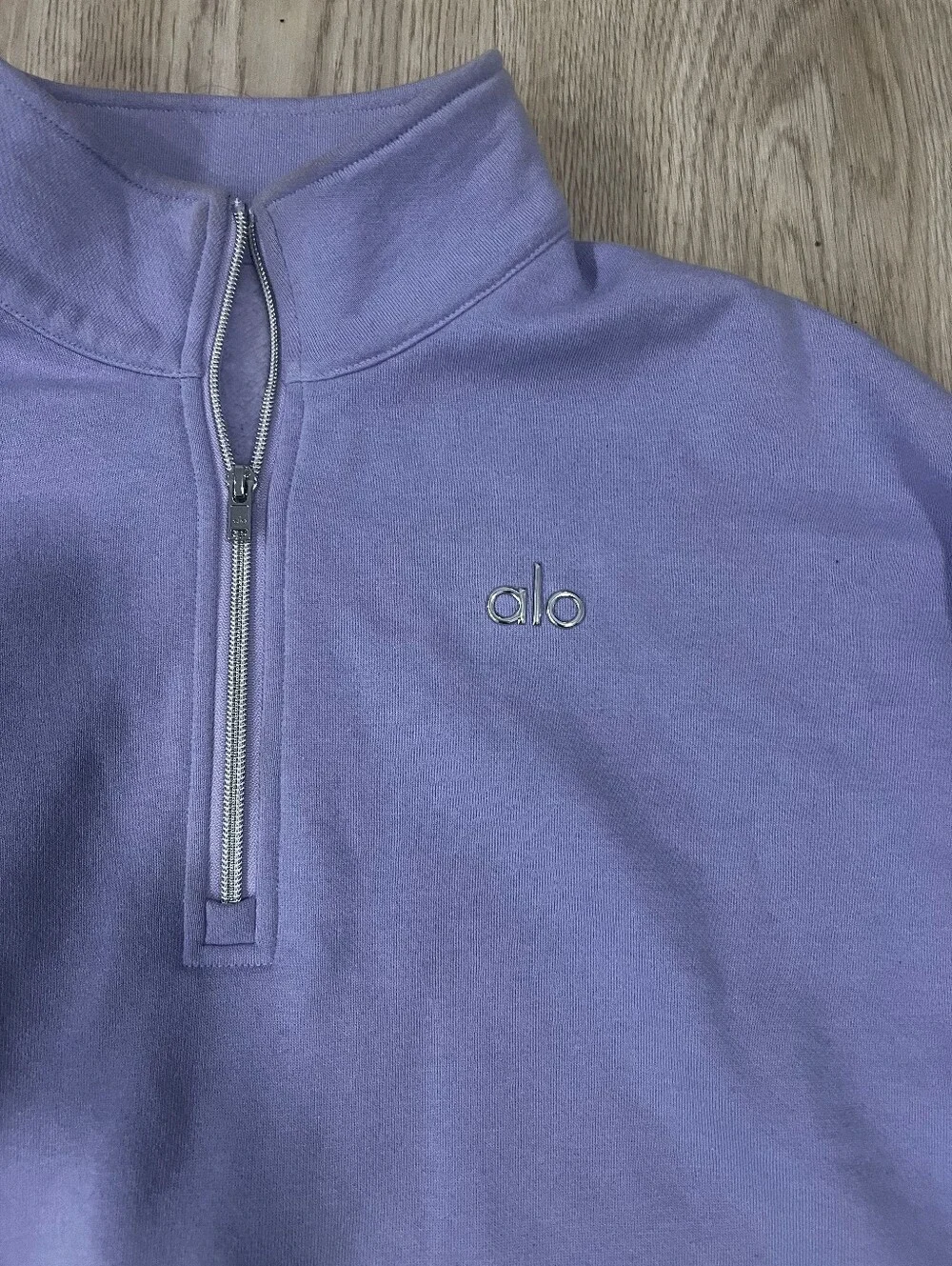 ALO Yoga Women's Lavender Half-Zip Pullover Xl
